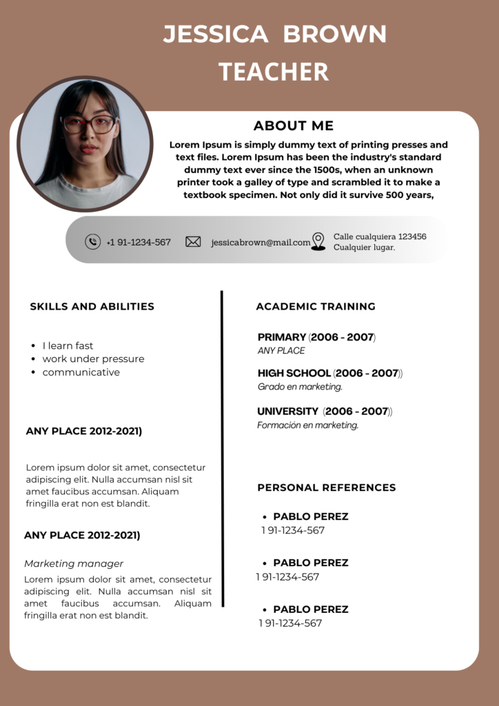 make a resume in Canva